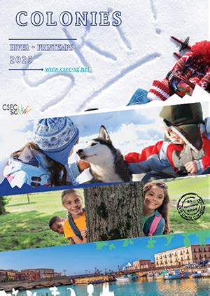CSEC SG : Catalogue Vacances Enfants et Ados Hiver .